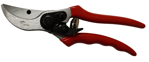 GrowTech HPK-KS4 economy hand pruner with red grips and chrome-finished blade