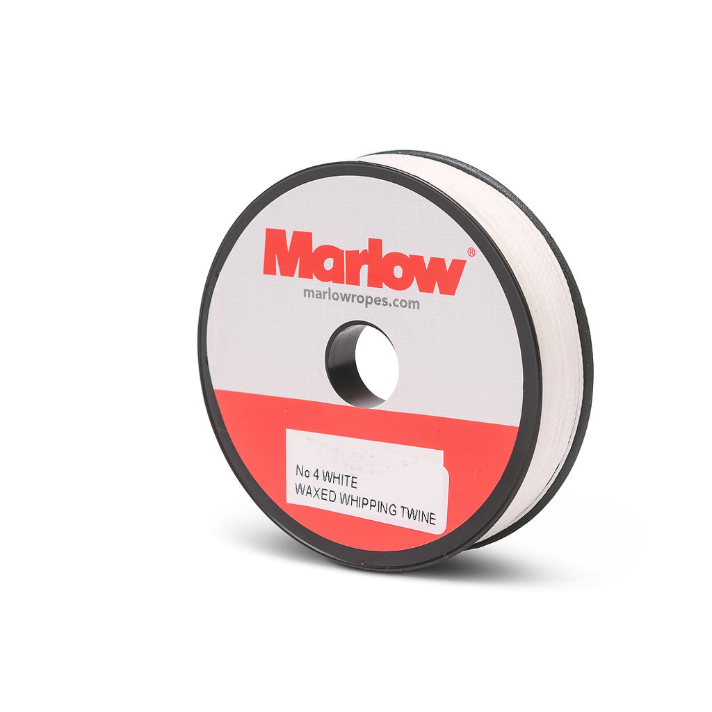 Marlow No. 4 white waxed whipping twine, one spool