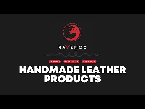 Video of an Amish craftsman expertly working in a leather shop, creating the Ravenox Multifunctional Leather Dog Leash with solid brass hardware, highlighting the traditional techniques of hand-cutting, edging, and finishing that make this 8-in-1 dog leash durable and reliable.
