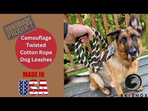 Correa de perro de cuerda de algodón retorcida hecha a mano