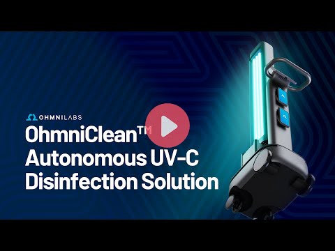Introducing the OhmniClean Autonomous UV-C Disinfection Solution video by Ravenox, showcasing the robot's advanced technology for complete, efficient space sanitization, heralding a new era in cleaning perfection.