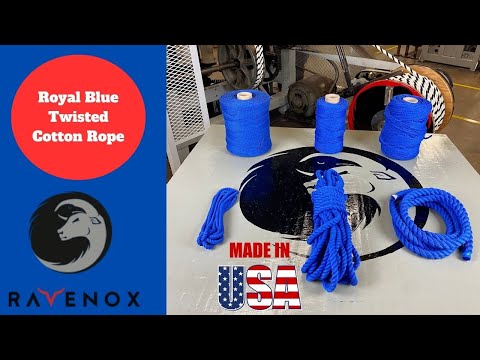 A video demonstration featuring the Ravenox Royal Blue Twisted Cotton Rope & Twine, an eco-friendly and versatile crafting material, perfect for a myriad of DIY projects.