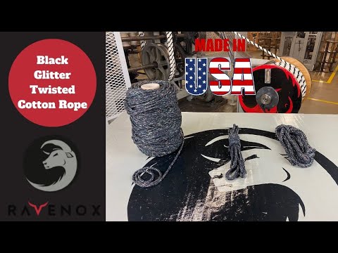 A video spotlighting the shimmering Ravenox Black Glitter Cotton Rope, a versatile and high-quality crafting material perfect for adding a touch of glamour to DIY projects.