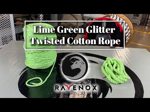 Lime Green Glitter Twisted Rope | Sparkling & Soft Cotton Cord – Ravenox