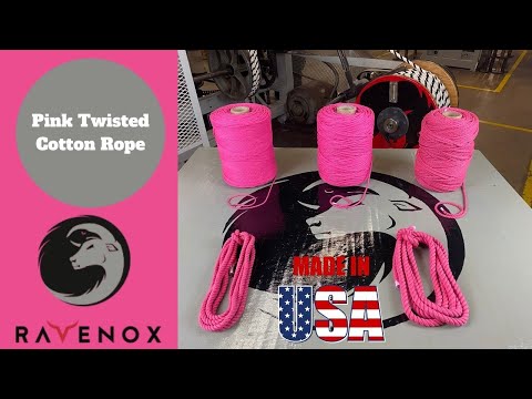 Video showcasing the versatility and quality of Ravenox's Hot Pink Twisted Cotton Rope on a product listing page.