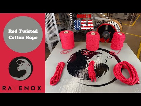 Ravenox Red Twisted Cotton Rope | Soft Cords for Arts & Crafts