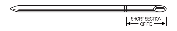 Samson aluminum splicing fid, manufacturer diagram showing the short fid section