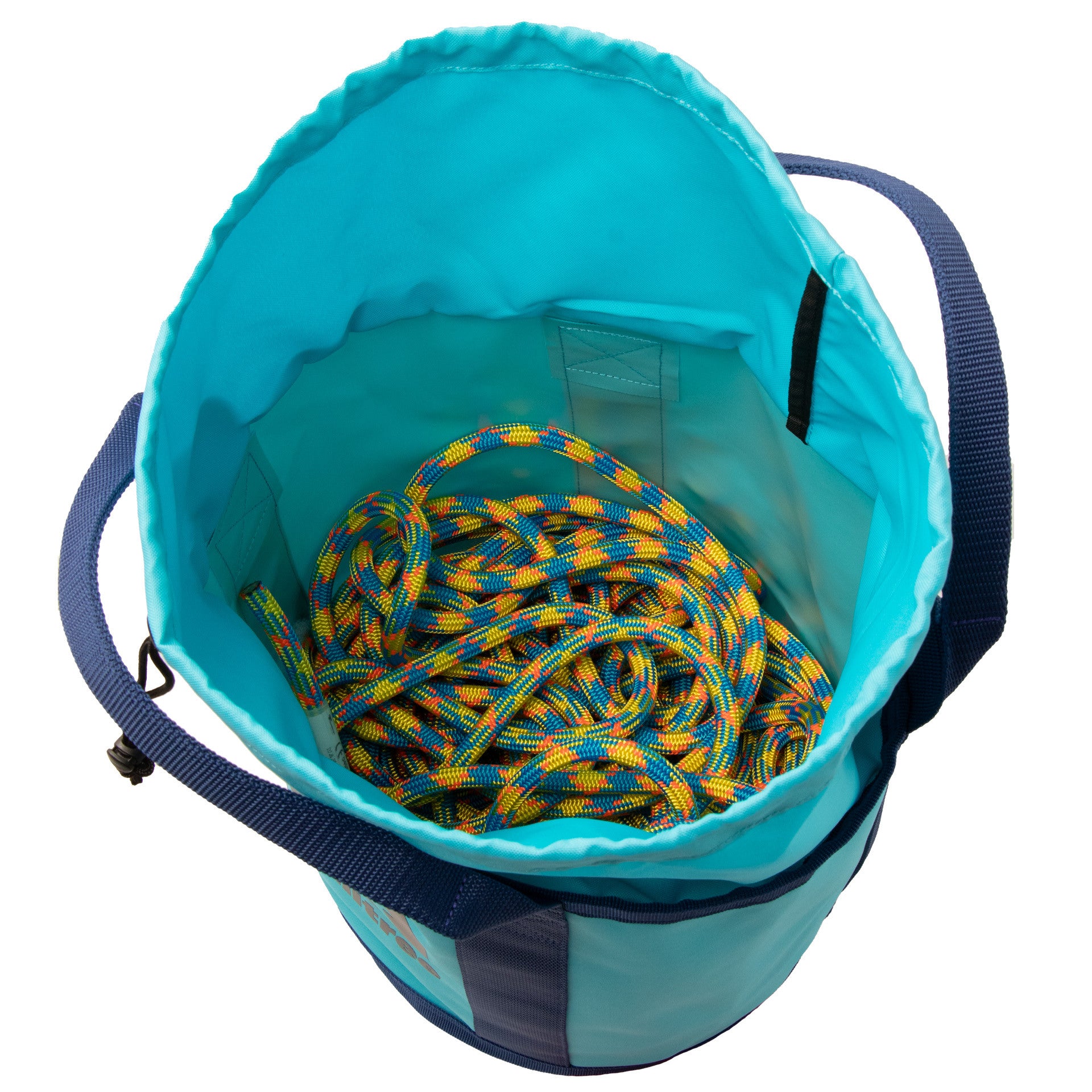 View into the open Sherrilltree rope bag; rope shown is not included.