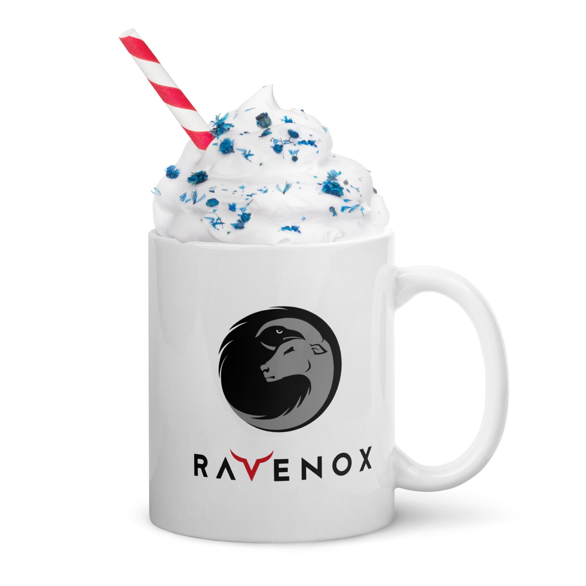Ravenox White Glossy Ceramic Mug (8294114459885)