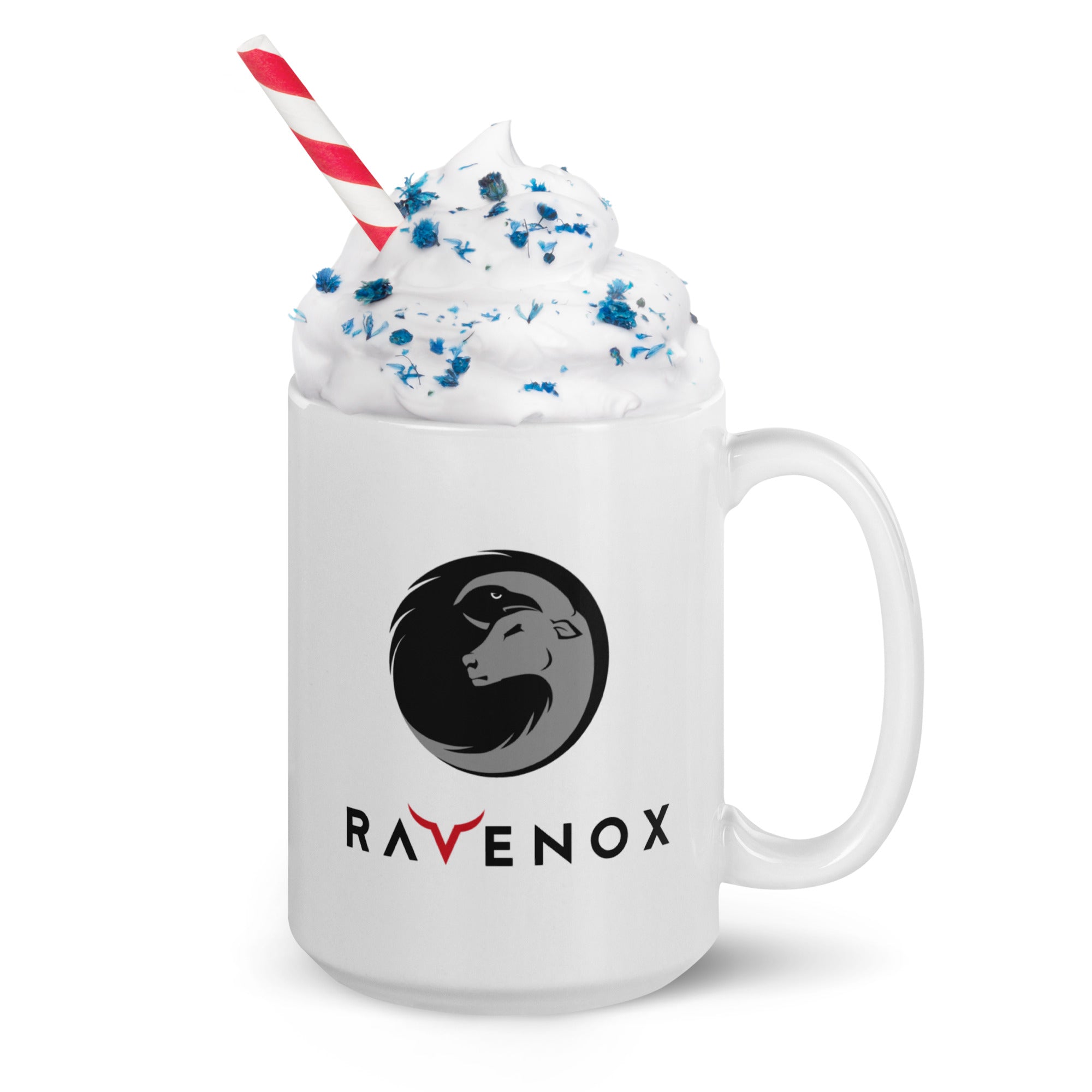 Ravenox White Glossy Ceramic Mug (8294114459885)