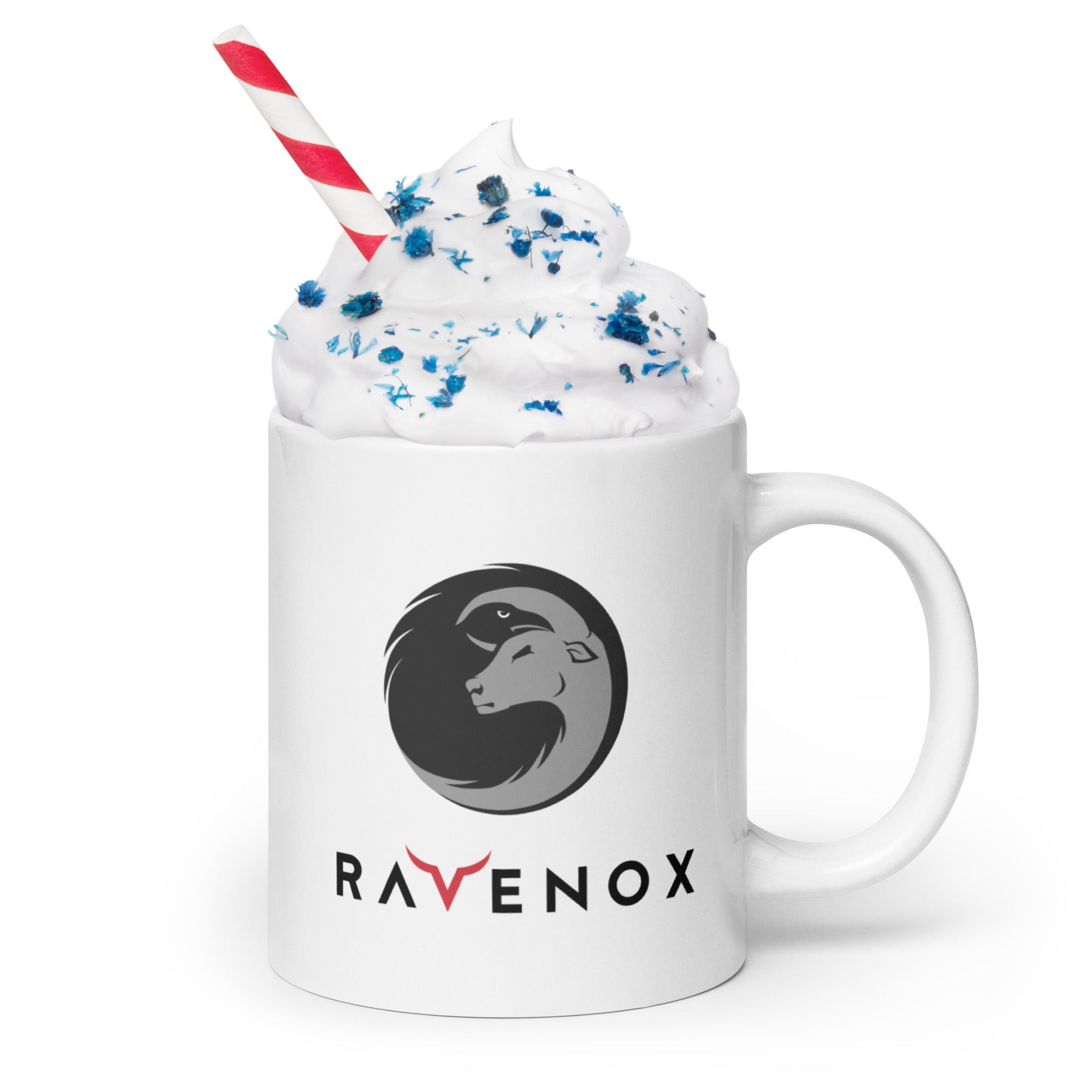 Ravenox White Glossy Ceramic Mug (8294114459885)