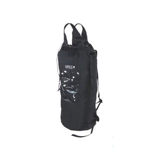 Yates bucket-style rope bag with shoulder straps in black; representative supplier photo