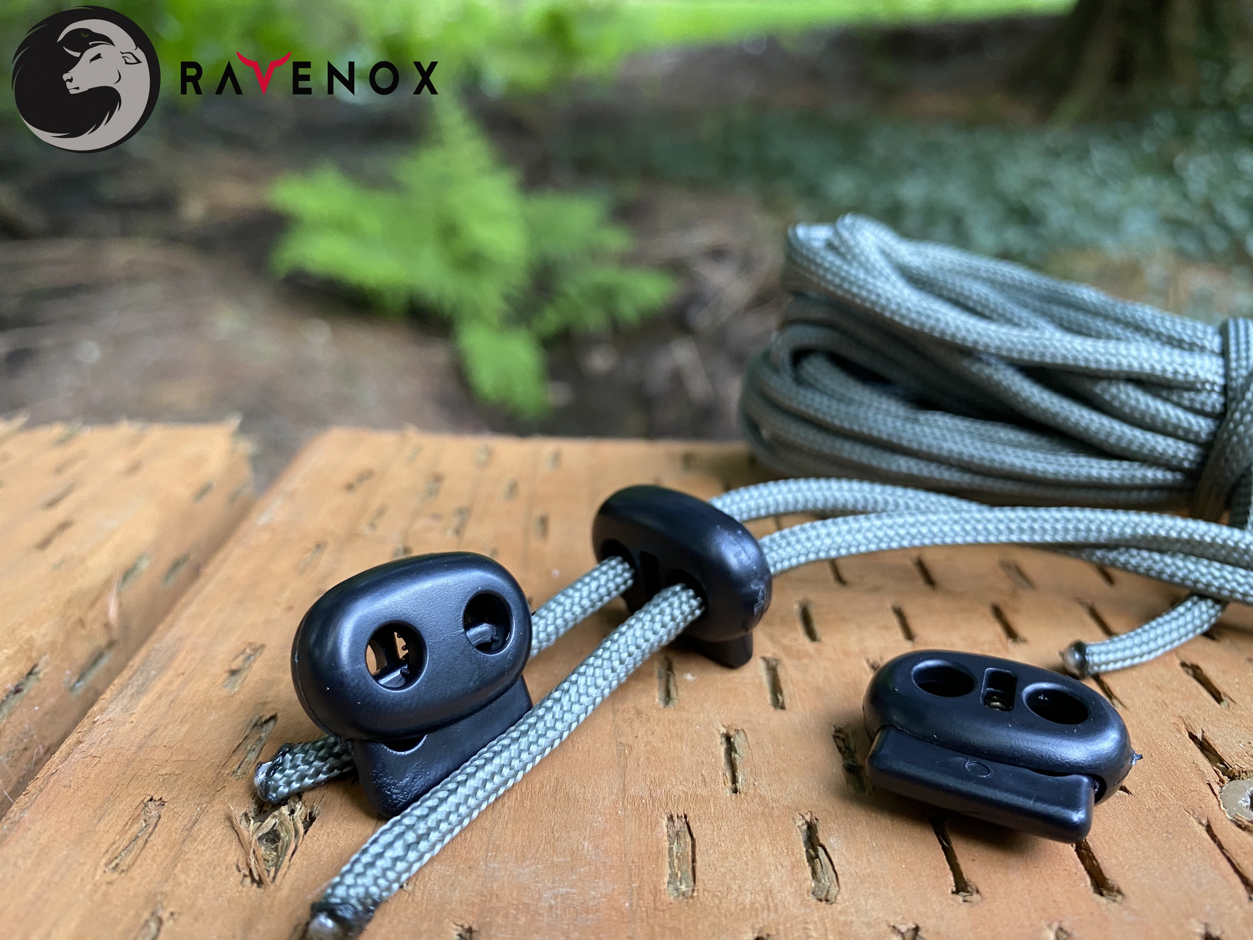 Ravenox Black Pumpkin Cord Locks for 550 Paracord Projects COVID-19 Face Masks Bungee Cord (1830639169)