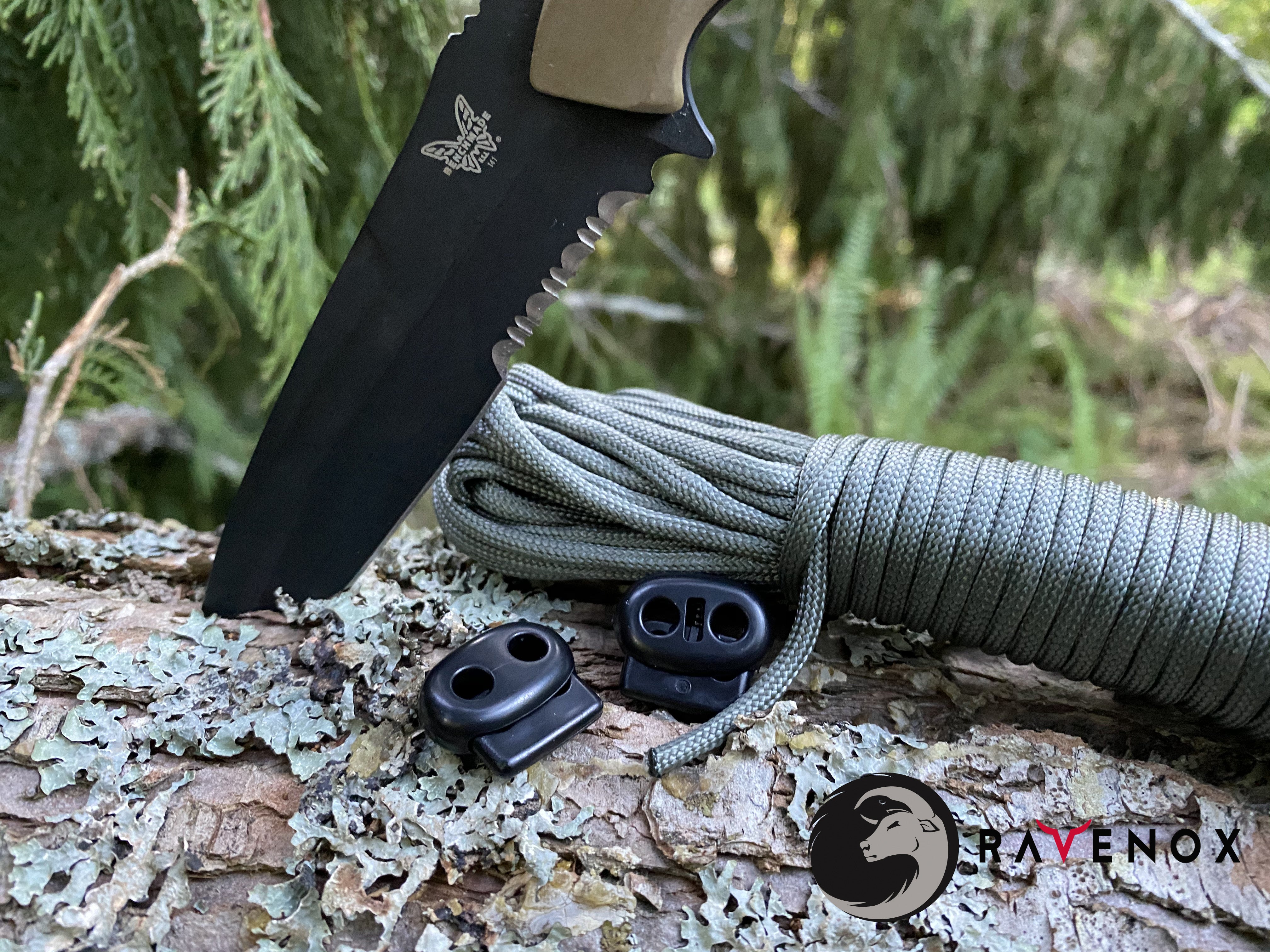 Ravenox 2 Hole Pumpkin Cord Locks for 550 Paracord Projects COVID-19 Face Masks Bungee Cord (1830639169)