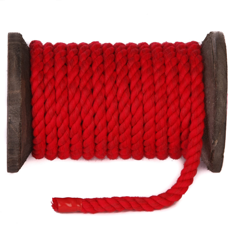 100% Natural Red Macramé Cotton Cord 3mm x 109 Yard Craft Cord for DIY Crafts Knitting Plant Hangers Yard Twine String Cord Colored Cotton Rope Christmas Wedding Décor (7472851976429)
