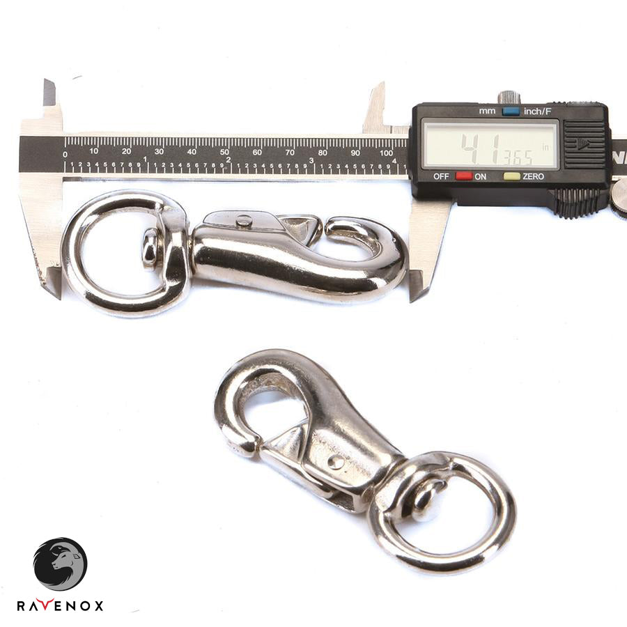 Ravenox_Nickel_Plated_Swivel_Bull_Snaps_length_measurement (7252484289)