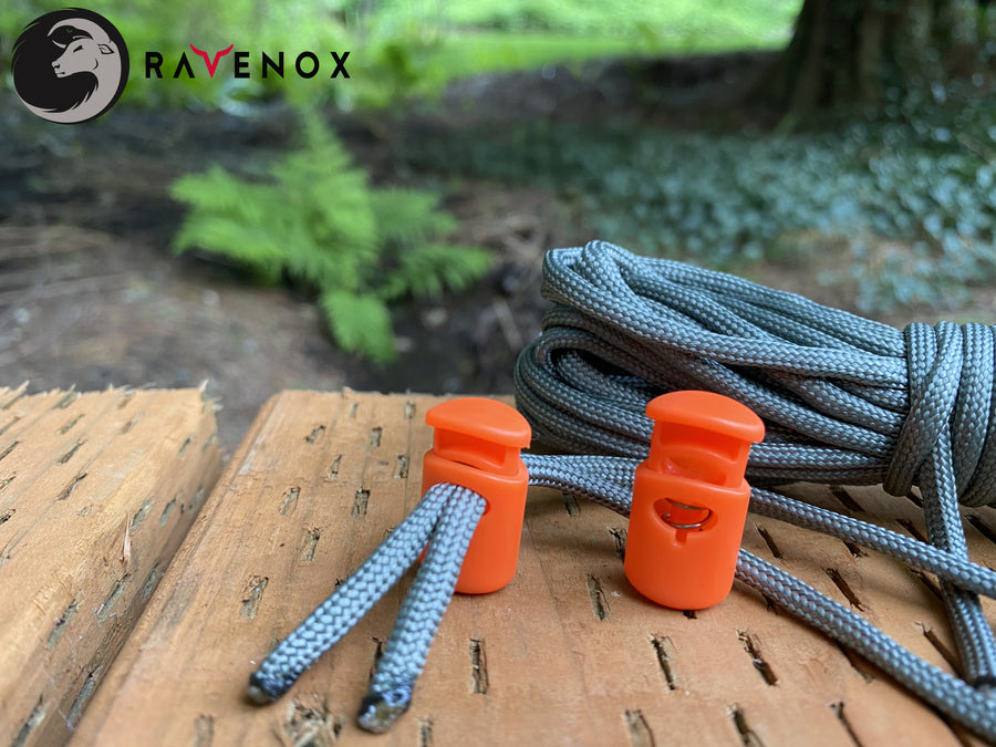 Ravenox Blaze Orange Primoloc Cord Locks for 550 Paracord Projects COVID-19 Face Masks Bungee Cord (1307288001)