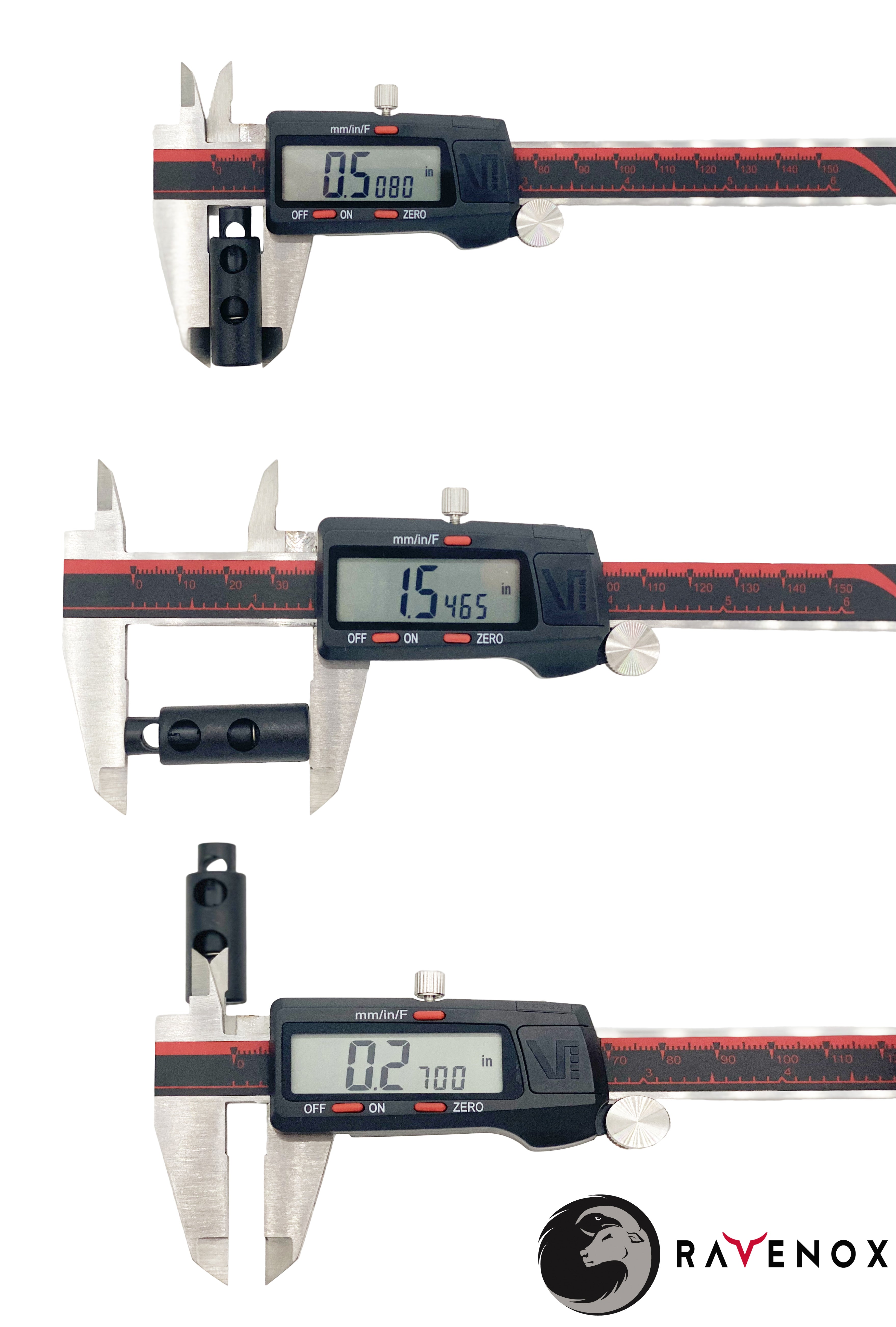 Ravenox  Double Hole Barrel Cylinder Cord Locks for 550 Paracord Projects COVID-19 Face Masks Bungee Cord (1880735681)