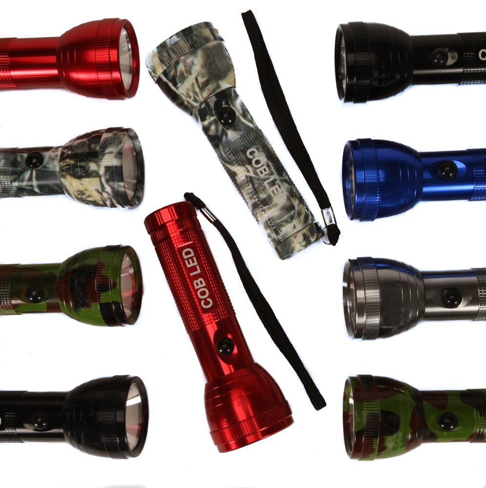 High Impact Handheld Torch in Assorted Colors with Lanyard Batteries Included Hurricane Supplies, Camping, Hiking, Emergency, Hunting (7462330794221)