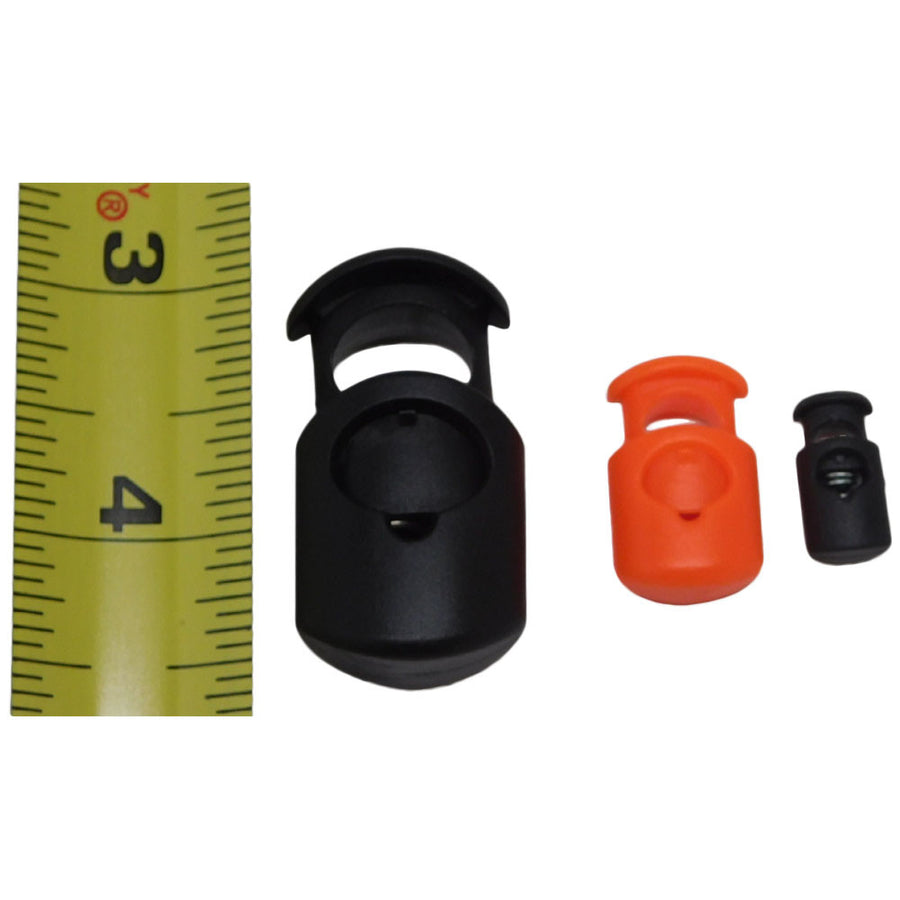Small Order: Plastic Cord Locks: Low Profile, Big Oval Shape, Two-Holes 