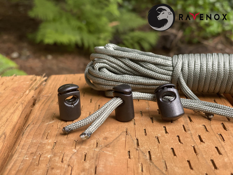 Ravenox Ellipse Cord Locks (Black) - 100 Pack - 4495250561