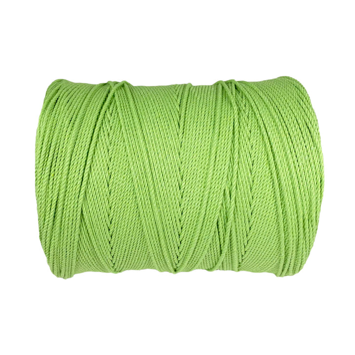 Ravenox Lime Green Cotton Macramé Cord | Cordage for Macramé Projects 3 mm x 500 Yards