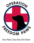 Image of the Operation Freedom Paws logo, symbolizing the organization's mission to empower veterans, first responders, and individuals with disabilities by pairing them with rescue dogs to form life-changing service dog teams. (7765017264365)