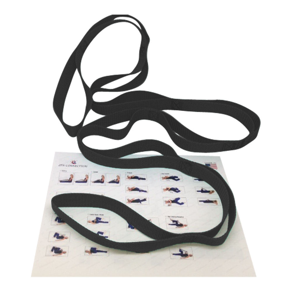 Ravenox Yoga Strap for Stretching and Flexibility in Olive Green Pictures Laying on Stretching Poses Guide (683212609)