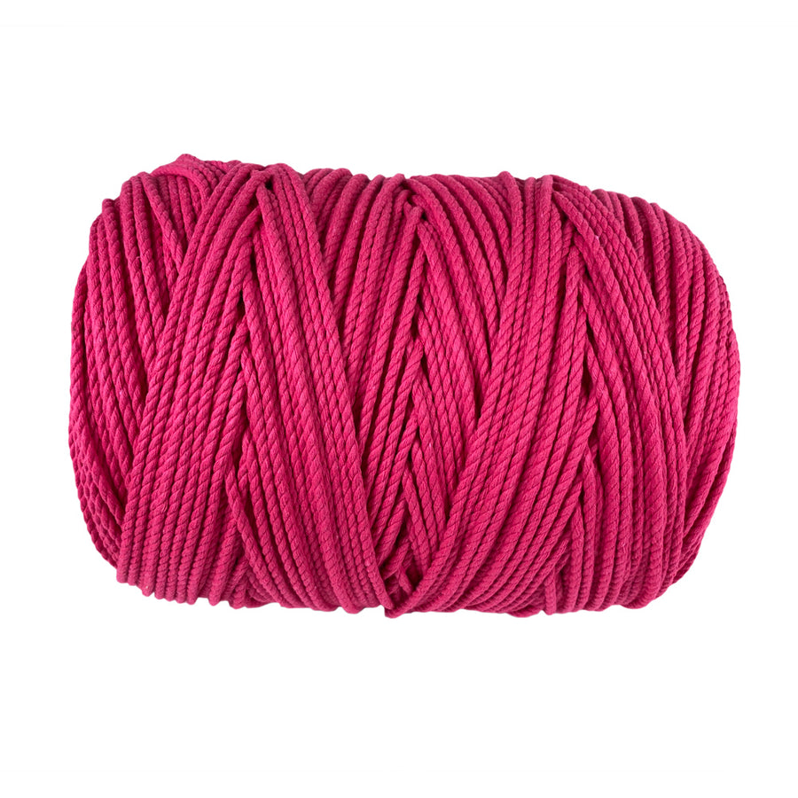 Ravenox Pink Cotton Macramé Cord | Natural Cord for Macramé Projects 5 mm x 83 Yards