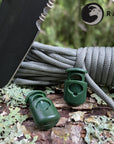 Ravenox Hunter Green Colored cord lock toggles toggle stoppers for shoes drawstrings cord cordage rope cords ropes (1326481025)