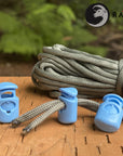 Ravenox Light Blue Colored cord lock toggles toggle stoppers for shoes drawstrings cord cordage rope cords ropes (1326707585)