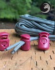 Ravenox Magenta Colored cord lock toggles toggle stoppers for shoes drawstrings cord cordage rope cords ropes (1326862401)