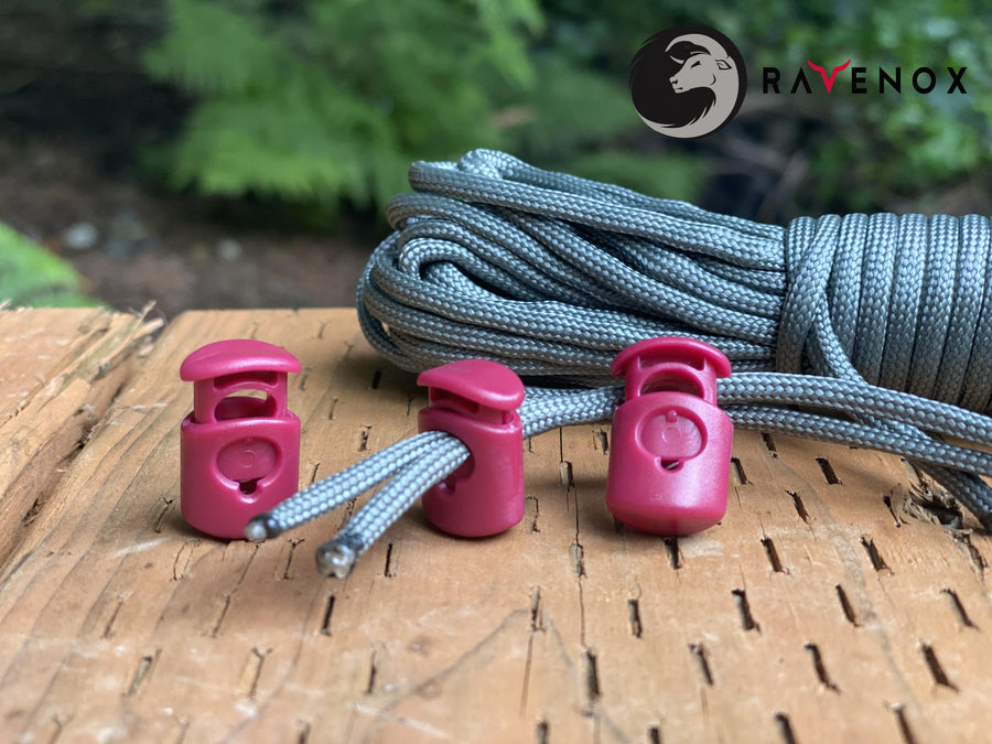 Ravenox Magenta Colored cord lock toggles toggle stoppers for shoes drawstrings cord cordage rope cords ropes (1326862401)