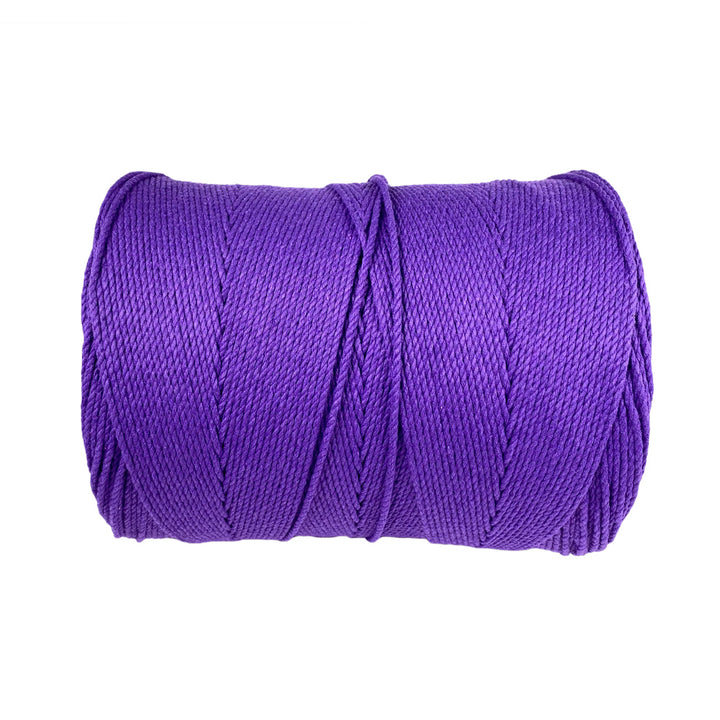 Ravenox Purple Cotton Macramé Cord | Natural Cord for Macramé Projects 5 mm x 8 Yards