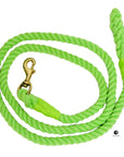 Cotton Lead Ropes & Lead Lines - Lime Green Rope (4455671201882)