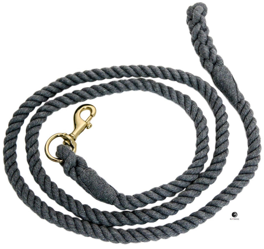 Cotton Lead Ropes & Lead Lines - Grey Rope (4455671201882)