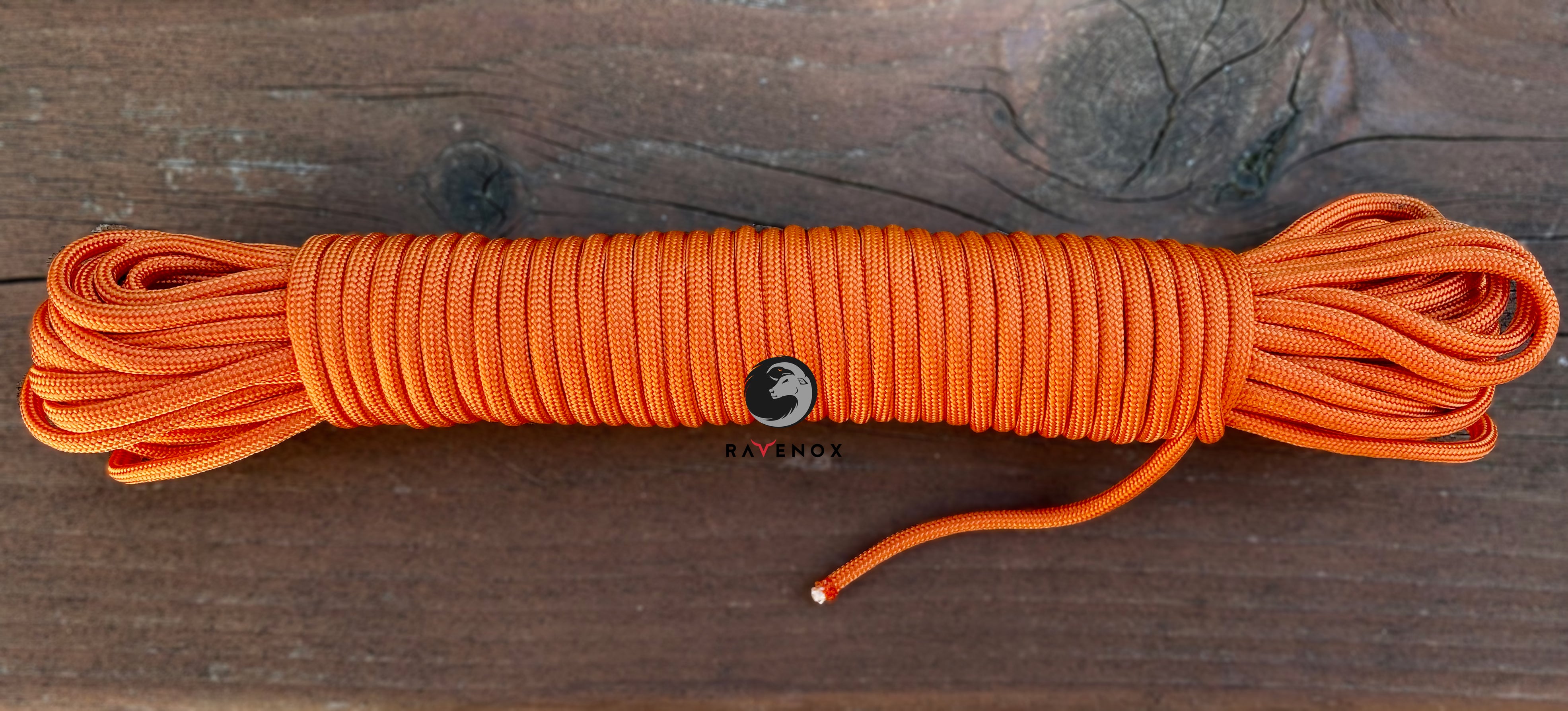 Ravenox Orange 550 Paracord Type III for hunting fishing backpacking outdoor adventure (6622987157704)