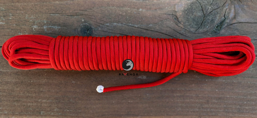 Scarlet Red 550 Paracord Made in the USA - 163- nylon/nylon paracord –  Paracord Galaxy