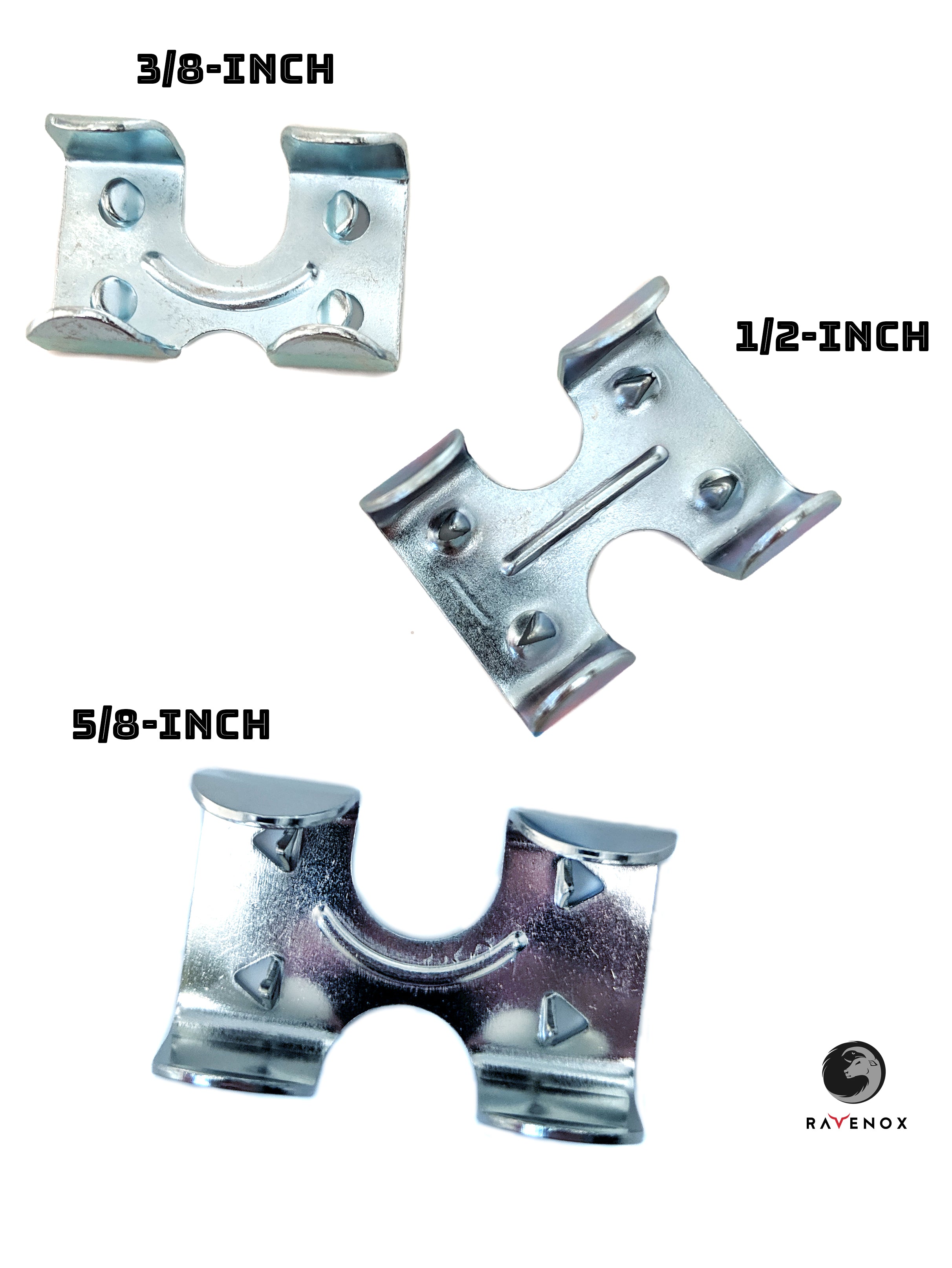 3/8-in, 1/2-in & 5/8-in Medium Duty Metal Double Rope Clamps (1900292931674)