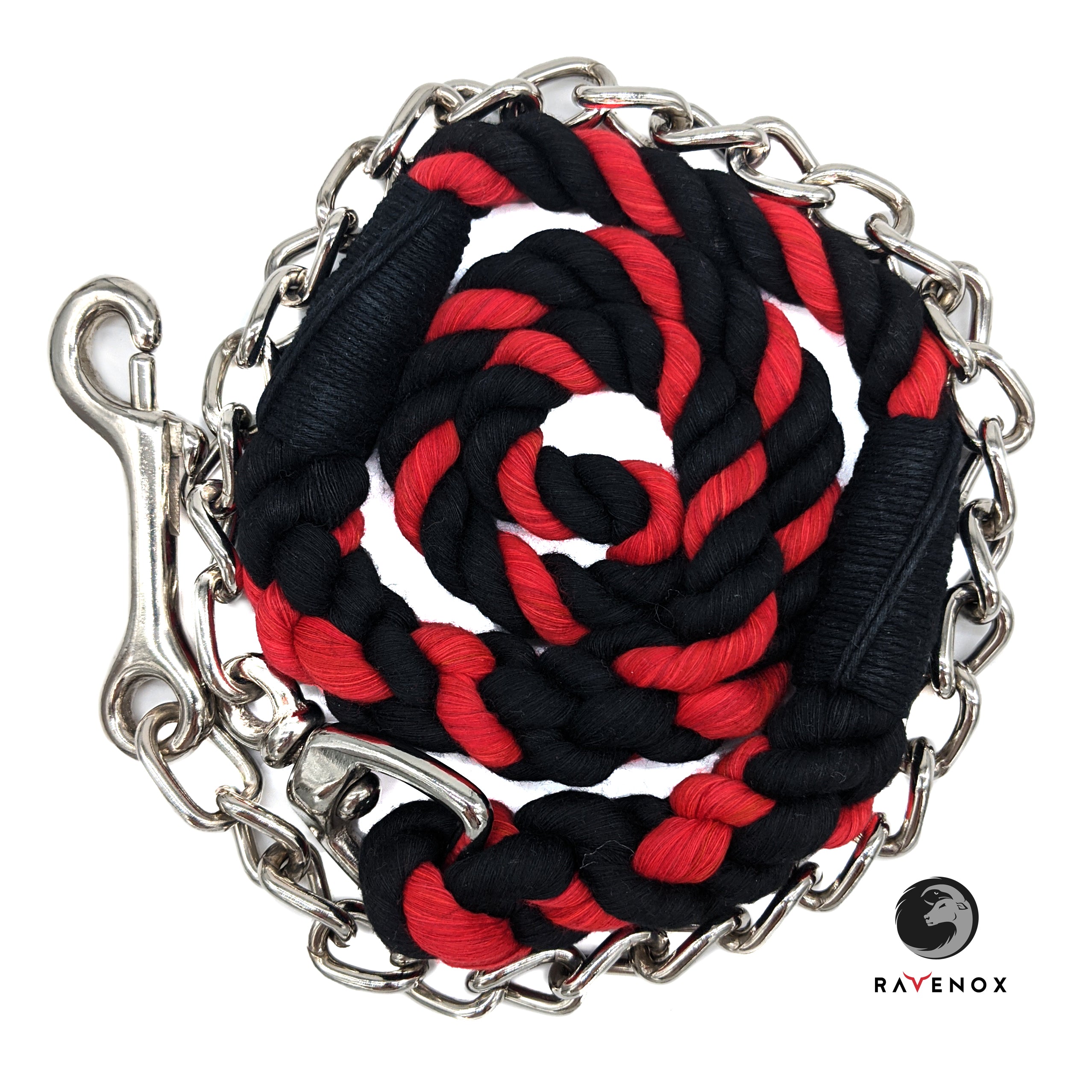 Handmade Cotton Dog Leash with Chain (4459557486682)