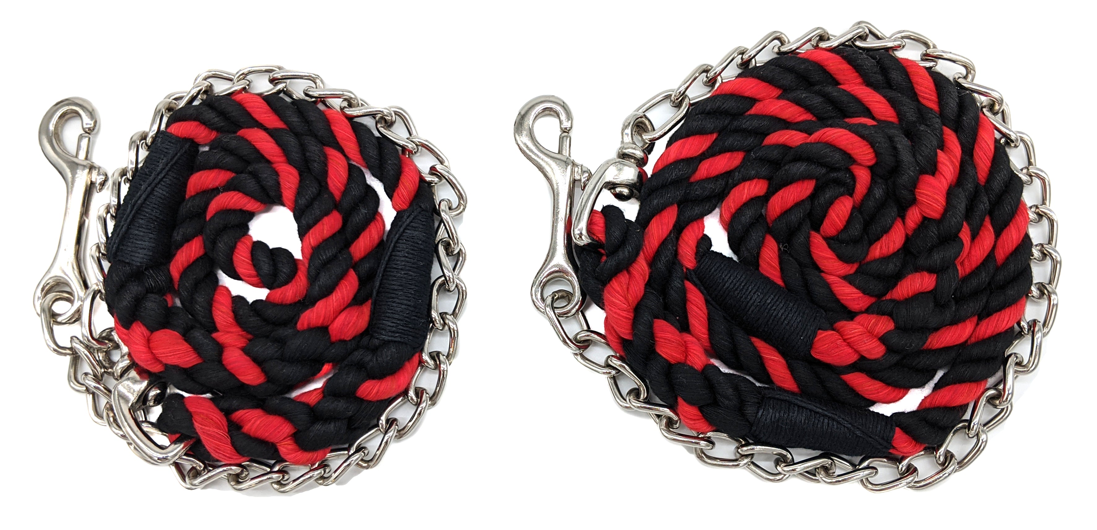 Handmade Cotton Dog Leash with Chain (4459557486682)