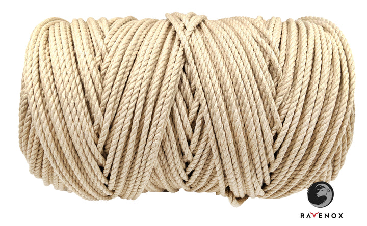 Macrame Rope Twisted String Cotton Cord For Handmade Natural 3mm