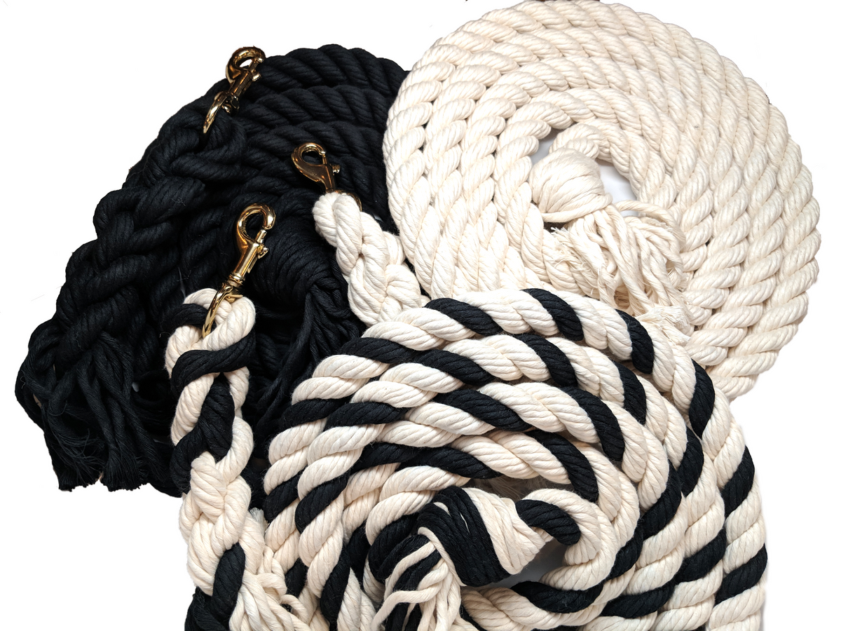 Trawle Lead Rope Ravenox Horse Tack Horse Leads | 1-Inch Soft Cotton Rope