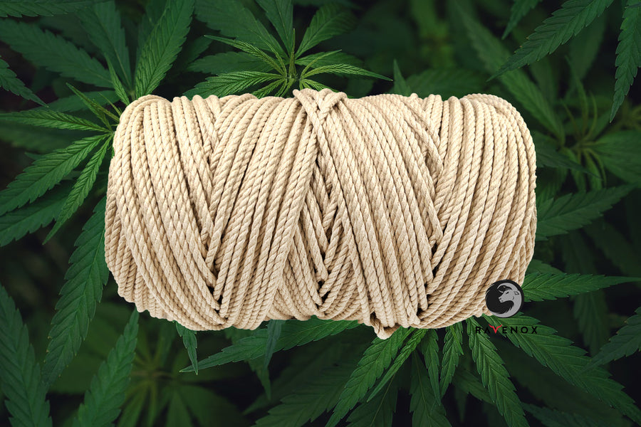 Raspberry Hemp Rope Ravenox Natural Hemp Rope & Cord | Braided & Twisted Cannabis Ropes