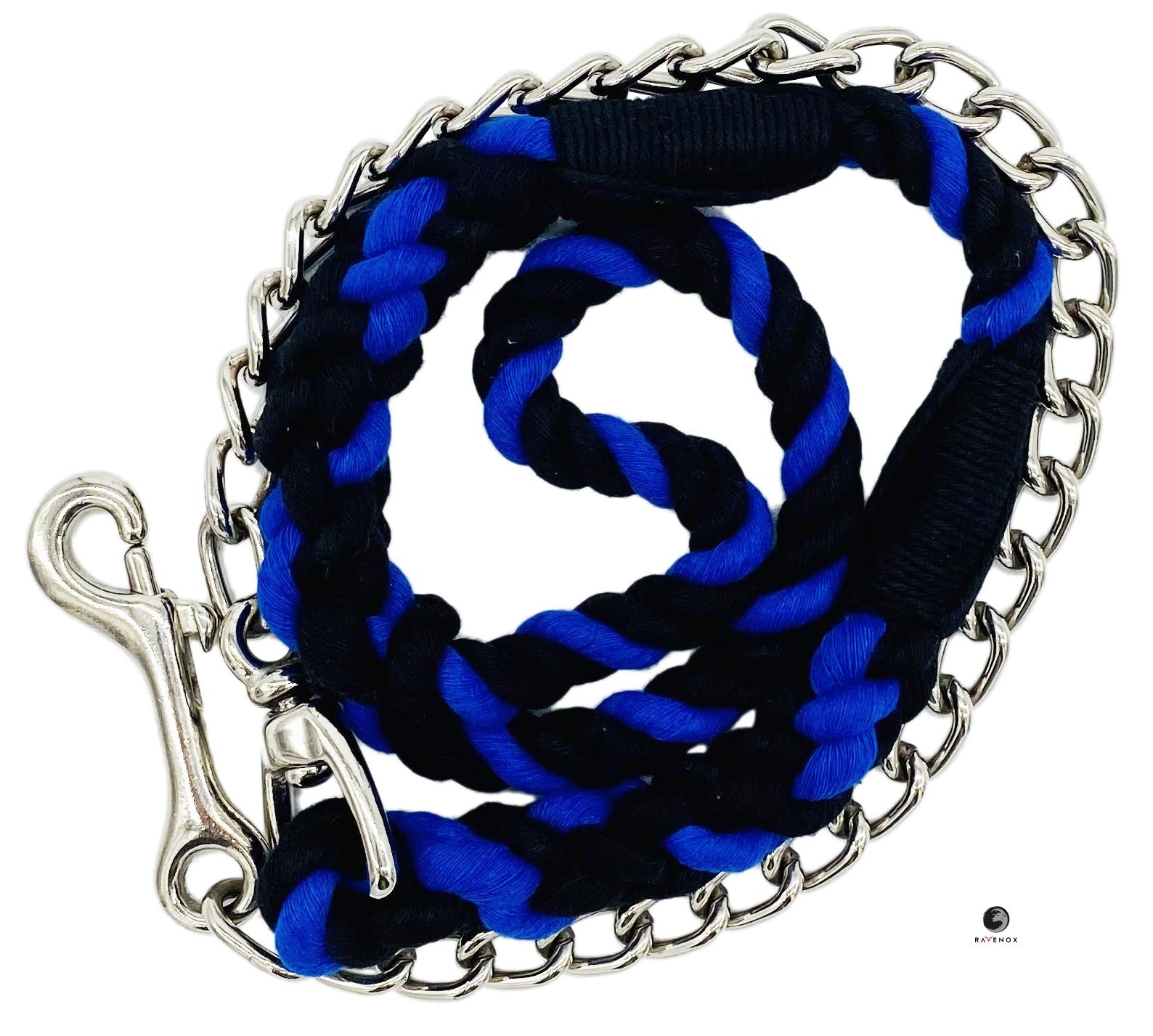 Handmade Cotton Dog Leash with Chain (4459557486682)