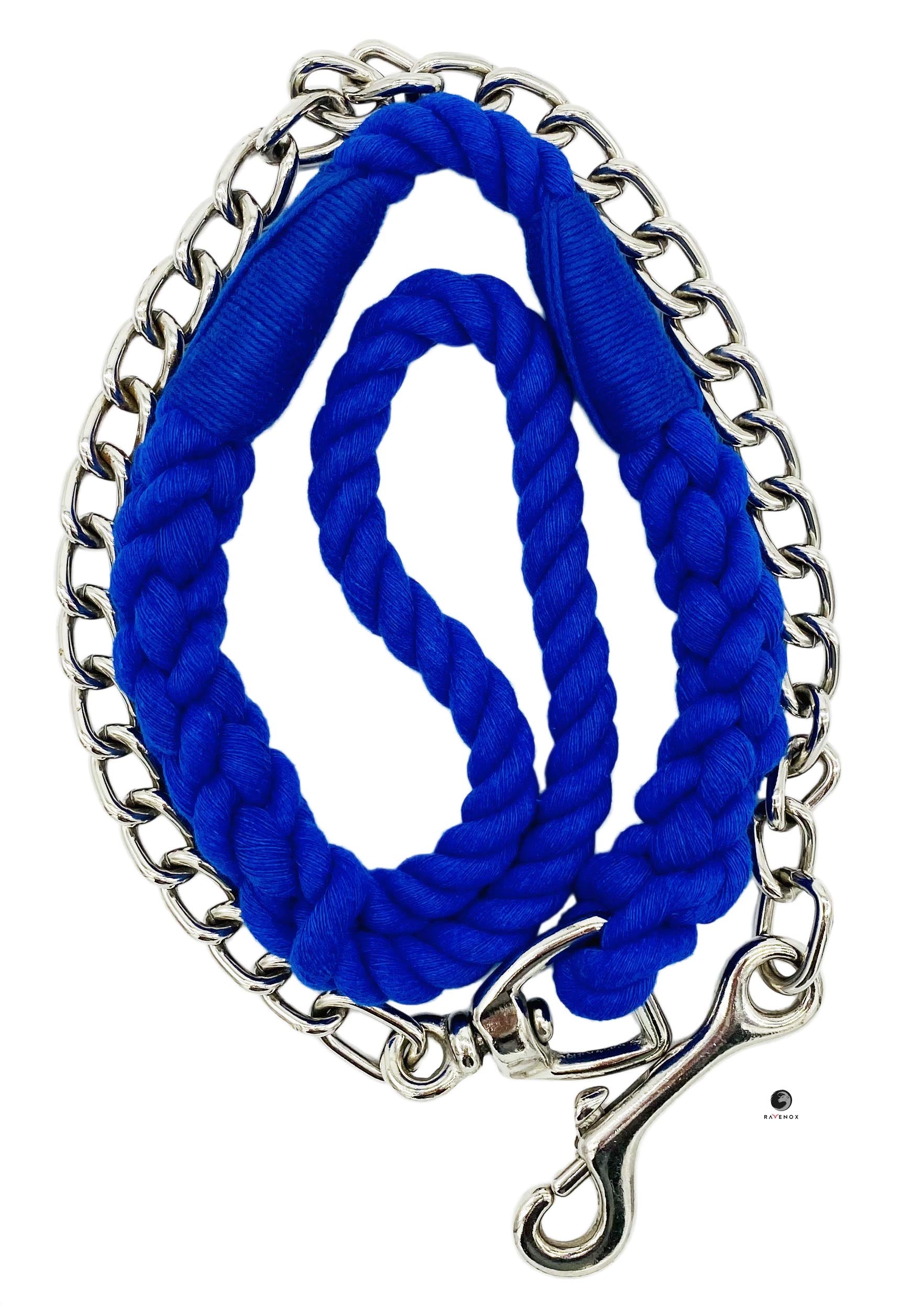 Handmade Cotton Dog Leash with Chain (4459557486682)