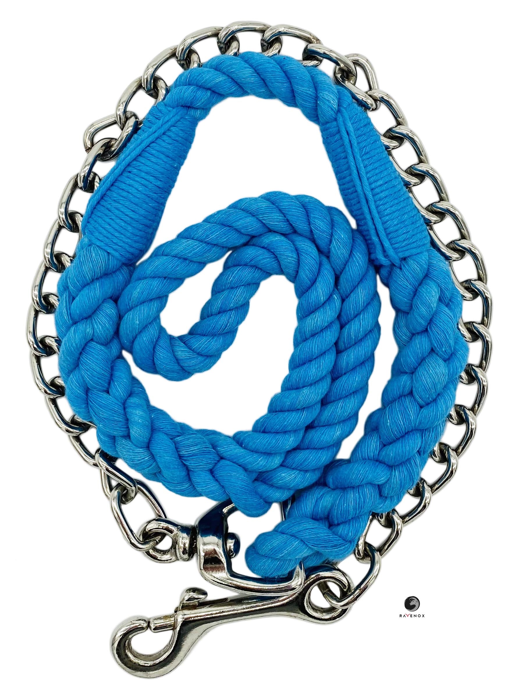 Handmade Cotton Dog Leash with Chain (4459557486682)
