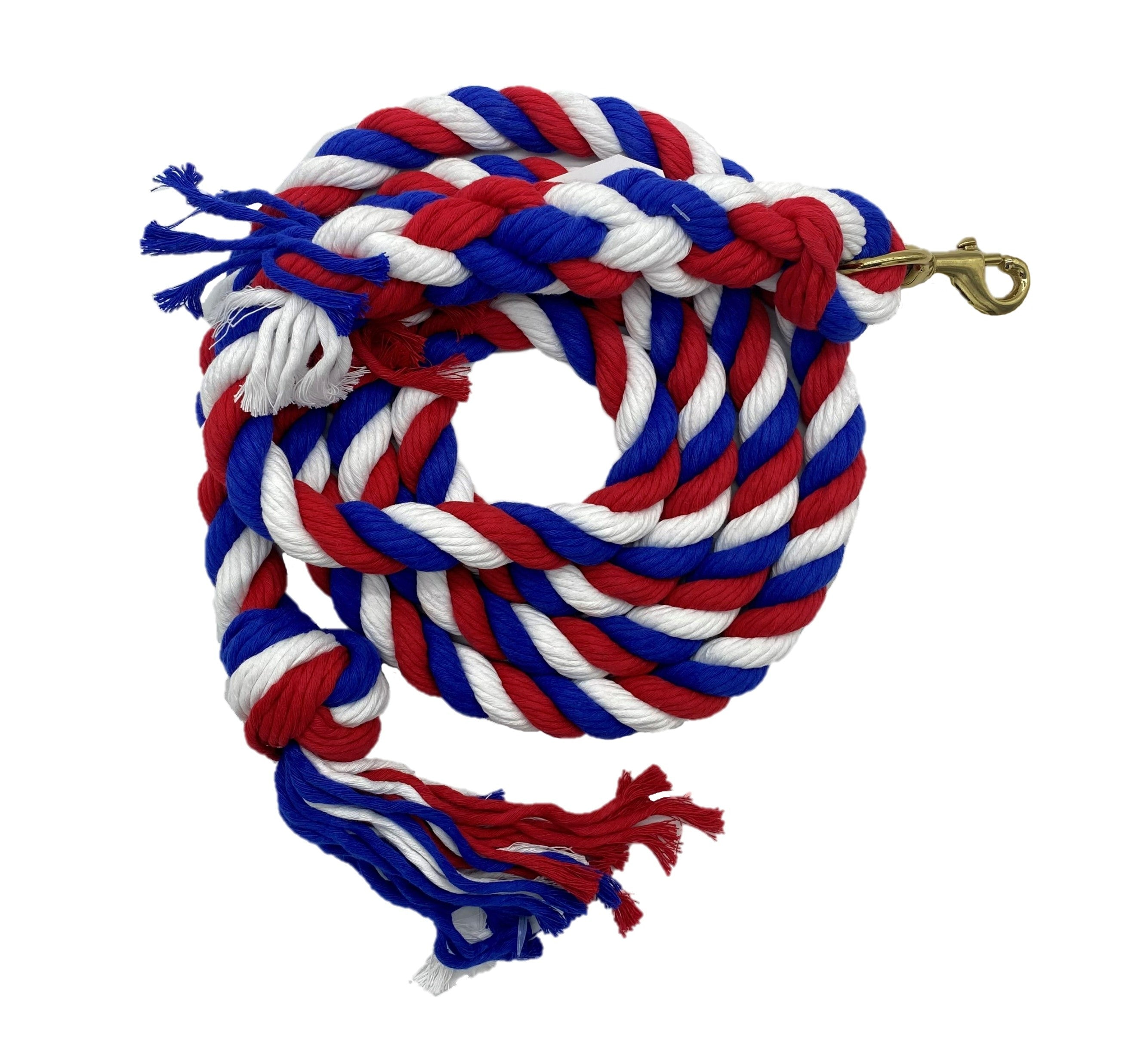 Ravenox Large Horse Lead Red White Blue Leading Horses Rope (6479825409)