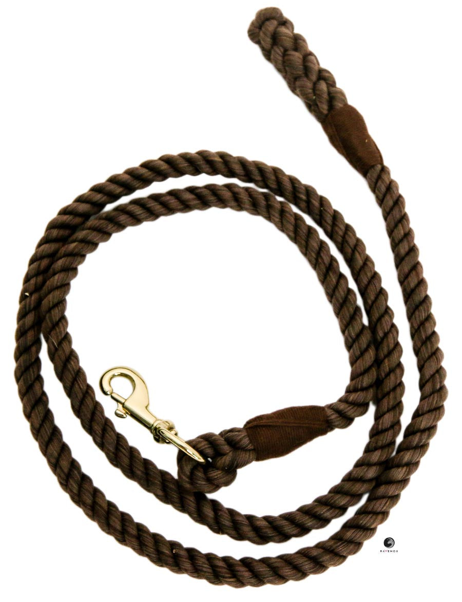 Cotton Lead Ropes & Lead Lines - Brown Rope (4455671201882)