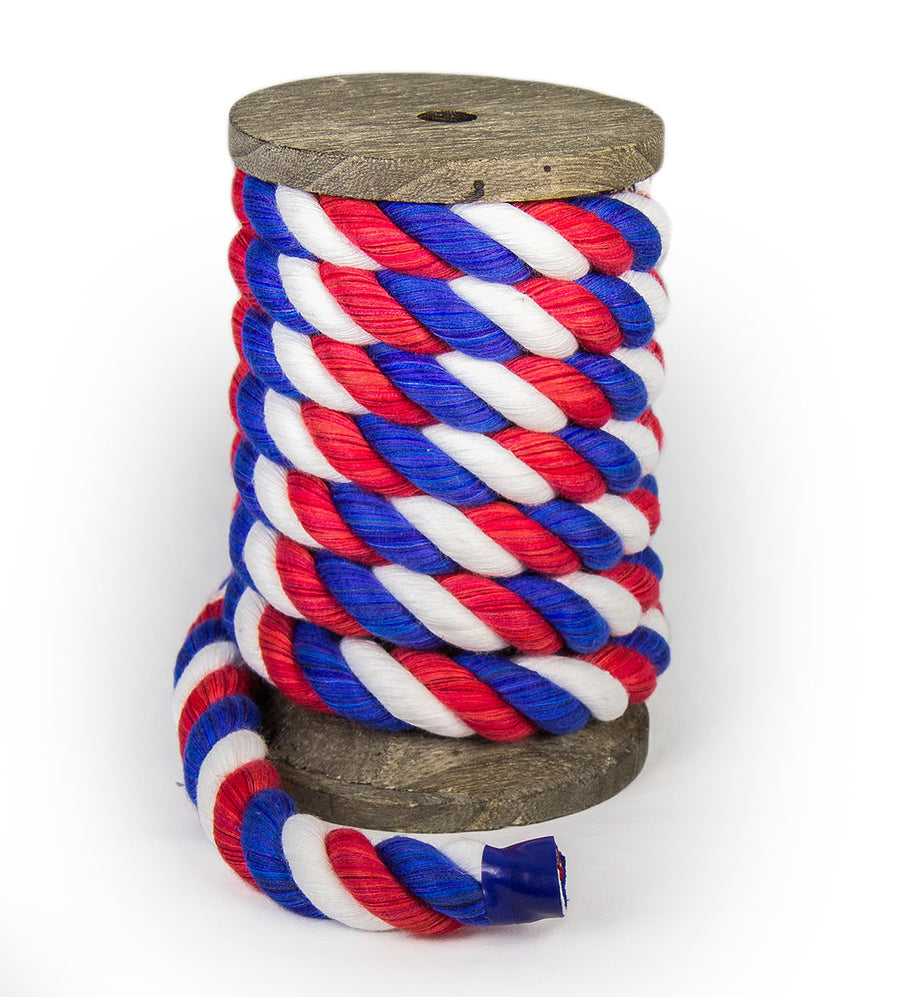Red And Ribbon Rope Ravenox Patriotic American Cotton Rope | Red, White & Blue Rope